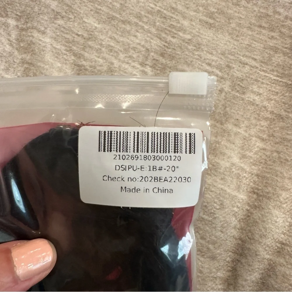 ⭐️ 20” Natural Black Invisi‎ Edge Tape in Human Hair Extensions 30g 10pcs #RD7